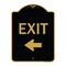 Signmission Parking Lot Sign Exit Sign Left Arrow, Black & Gold Aluminum Sign, 24" L, 18" H, BG-1824-23422 A-DES-BG-1824-23422 - alternate 1